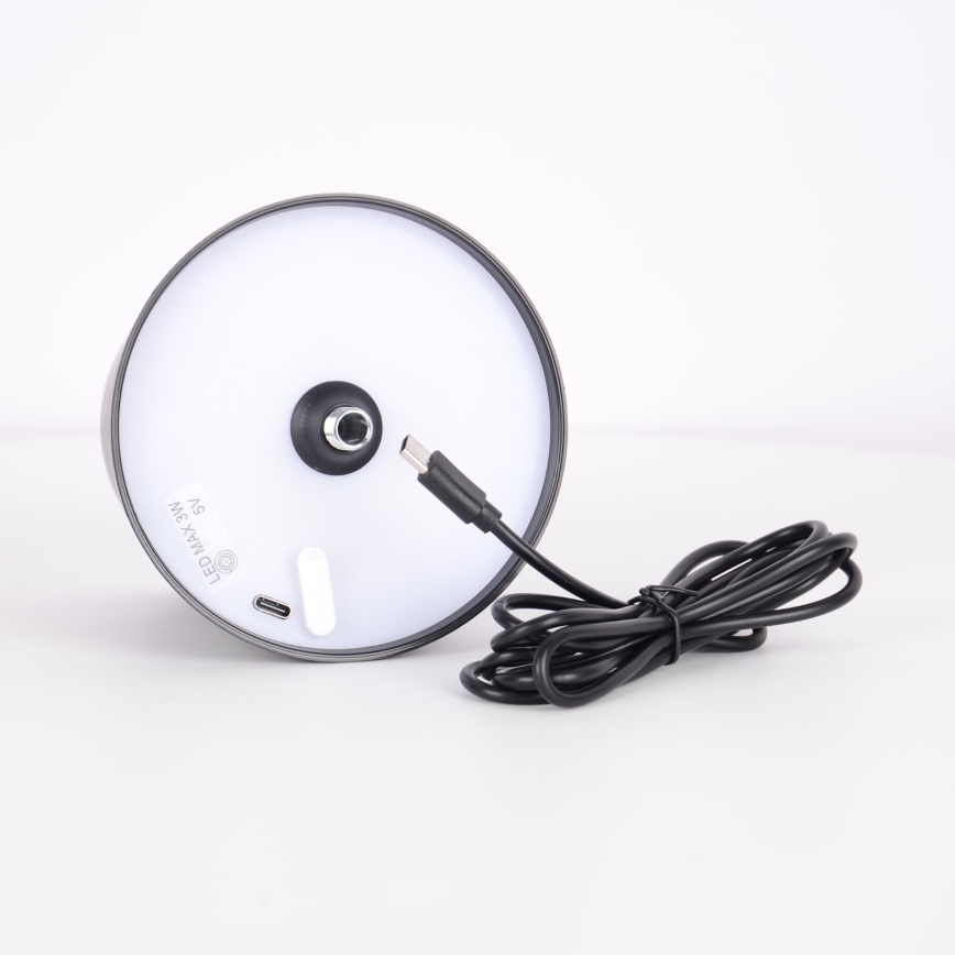 Globo - LED Himmennettävä kosketus ulko lamppu LED/3W/3,7V IP44 1800mAh + USB musta