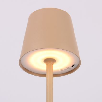 Globo - LED Himmennettävä kosketus ulko lamppu LED/3W/3,7V IP44 1800 mAh USB beige