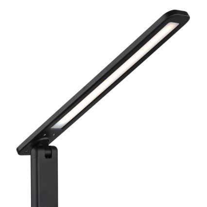 Globo - LED, kosketuksella himmennettävä ladattava pöytälamppu, 4W/5V, 2700/4000/6500K, 1800 mAh, musta