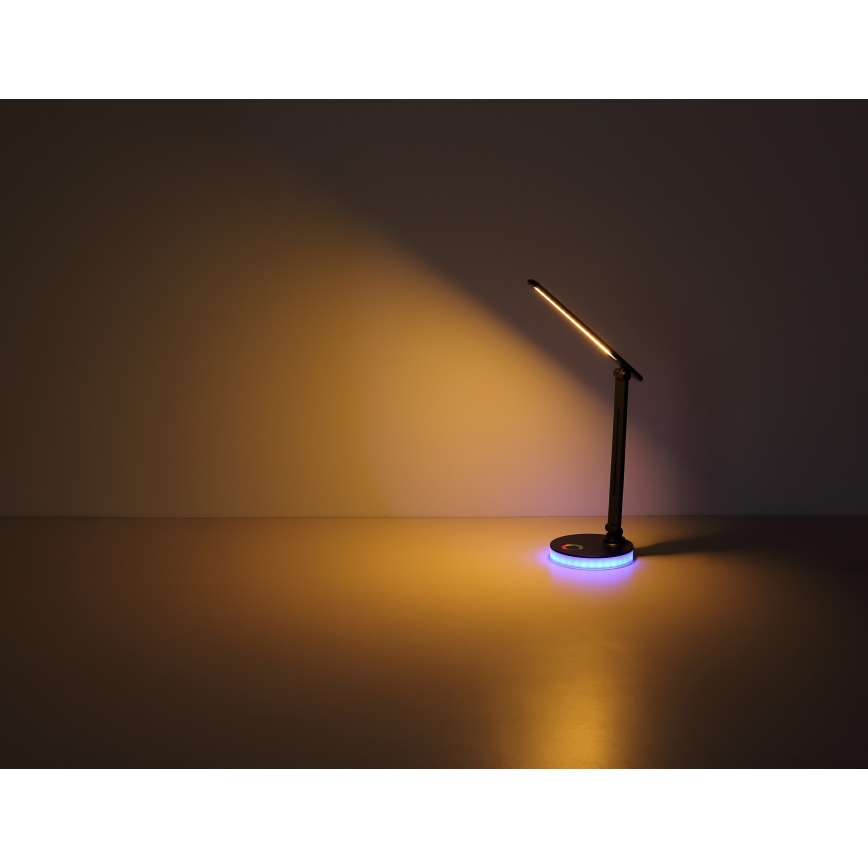 Globo - LED RGBW himmennettävä kosketuspöytävalaisin LED/5W/230V + LED/2W 2700K/4000K/6500K musta