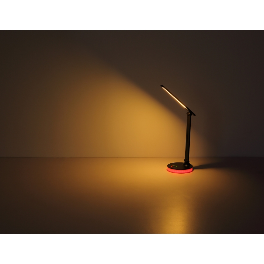 Globo - LED RGBW himmennettävä kosketuspöytävalaisin LED/5W/230V + LED/2W 2700K/4000K/6500K musta