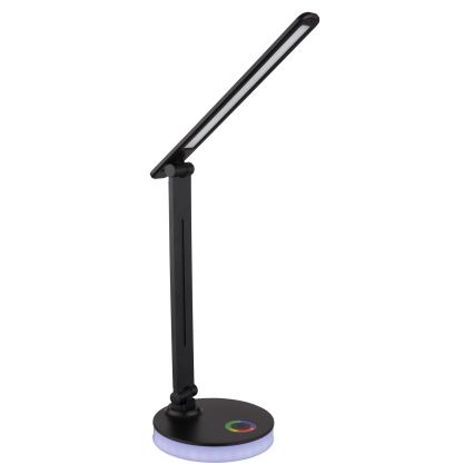 Globo - LED RGBW himmennettävä kosketuspöytävalaisin LED/5W/230V + LED/2W 2700K/4000K/6500K musta