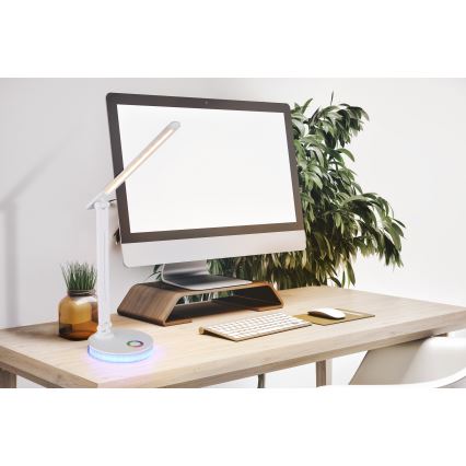 Globo - LED RGBW himmennettävä kosketuspöytävalaisin LED/5W/230V + LED/2W 2700K/4000K/6500K valkoinen