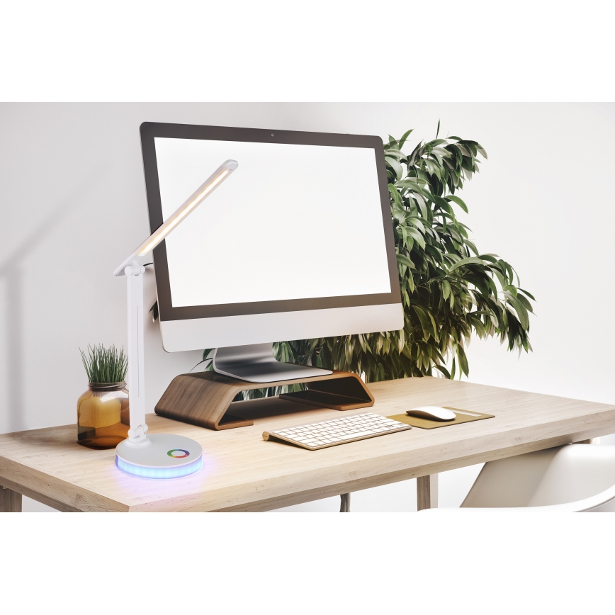 Globo - LED RGBW himmennettävä kosketuspöytävalaisin LED/5W/230V + LED/2W 2700K/4000K/6500K valkoinen