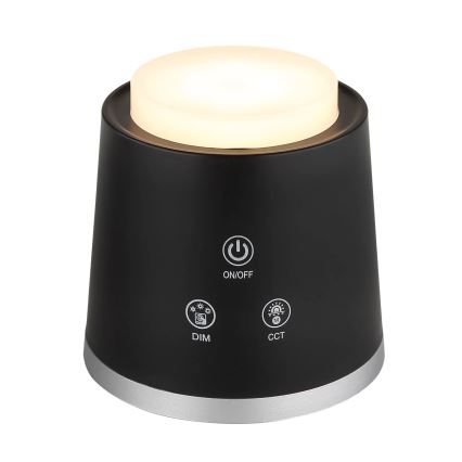 Globo - LED himmennettävä kosketuspöytälamppu 4-in-1 LED/6W/3,7V 3000K/4000K/6500K 1500 mAh USB musta