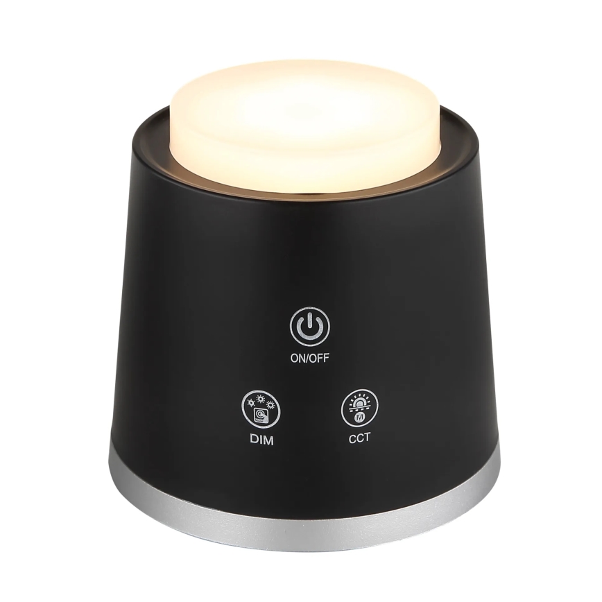 Globo - LED himmennettävä kosketuspöytälamppu 4-in-1 LED/6W/3,7V 3000K/4000K/6500K 1500 mAh USB musta