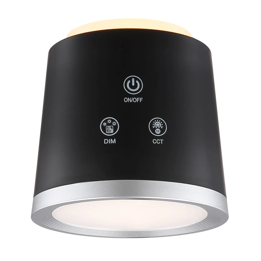 Globo - LED himmennettävä kosketuspöytälamppu 4-in-1 LED/6W/3,7V 3000K/4000K/6500K 1500 mAh USB musta