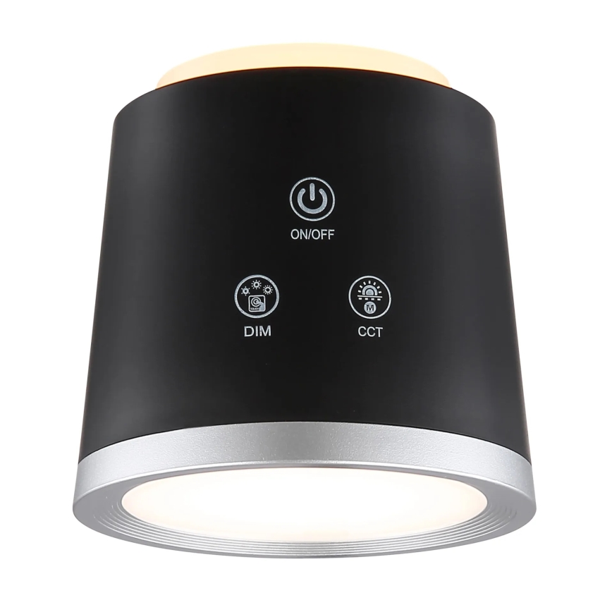 Globo - LED himmennettävä kosketuspöytälamppu 4-in-1 LED/6W/3,7V 3000K/4000K/6500K 1500 mAh USB musta