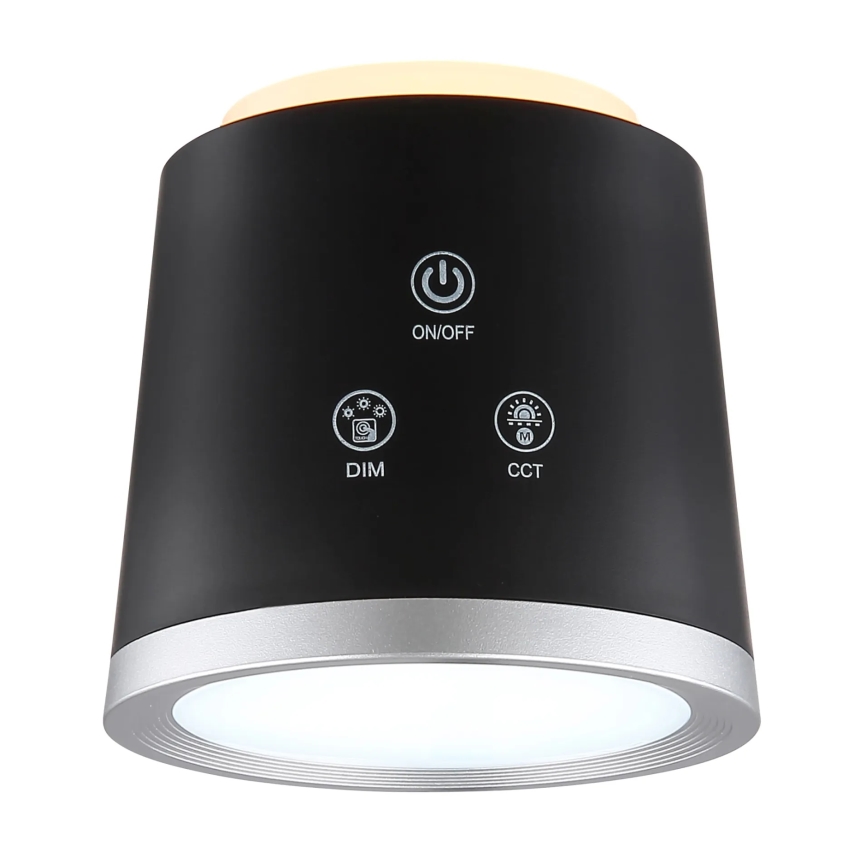 Globo - LED himmennettävä kosketuspöytälamppu 4-in-1 LED/6W/3,7V 3000K/4000K/6500K 1500 mAh USB musta