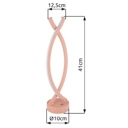 Globo - LED himmennettävä kosketuspöytävalaisin LED/1W/3,7V 3000K 1800 mAh USB vaaleanpunainen