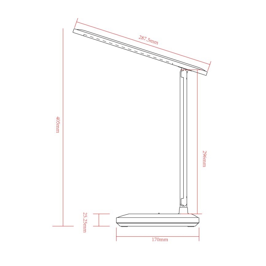 Globo - LED himmennettävä kosketuspöytävalaisin LED/3W/5V 2800/4000/6500K 1800 mAh musta