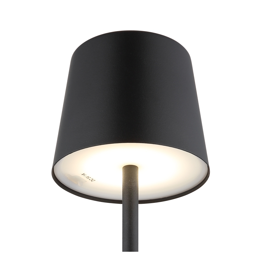 Globo - LED-säädettävä ulkokäyttöön tarkoitettu kosketuspöytävalaisin LED/2W/5V 3000/4000/6000K 2200 mAh IP44 musta