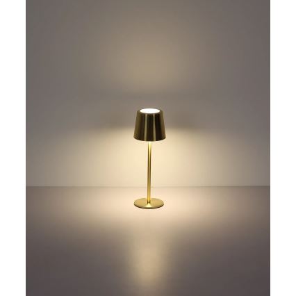 Globo - LED kosketuksella himmennettävä, ladattava pöytälamppu LED/2W/3,7V 3000/4000/6000K 2200 mAh kultainen