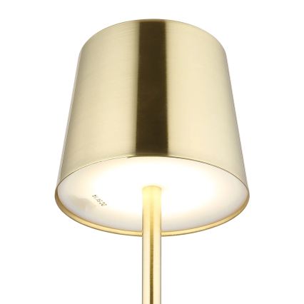 Globo - LED kosketuksella himmennettävä, ladattava pöytälamppu LED/2W/3,7V 3000/4000/6000K 2200 mAh kultainen