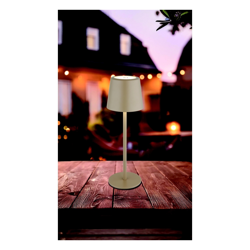 Globo - LED himmennettävä ulkokäyttöön tarkoitettu kosketuspöytävalaisin LED/2W/5V 3000/4000/6000K 2200 mAh IP44 kerma