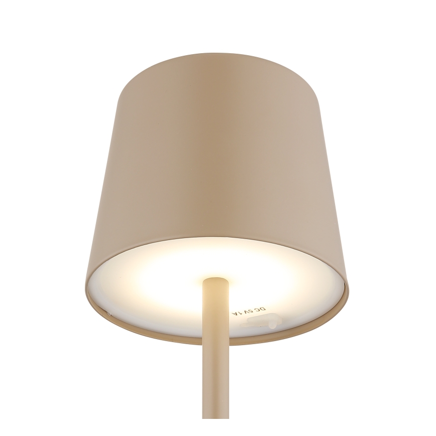 Globo - LED himmennettävä ulkokäyttöön tarkoitettu kosketuspöytävalaisin LED/2W/5V 3000/4000/6000K 2200 mAh IP44 kerma