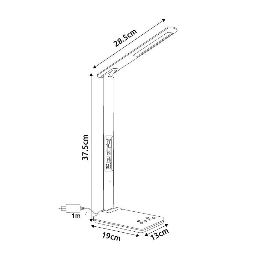 Globo - LED-himmennettävä kosketusohjattu pöytälamppu LED/5W/230V 3000/4500/7000K