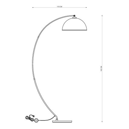 Globo - Lattiavalaisin 1xE27/60W/230V