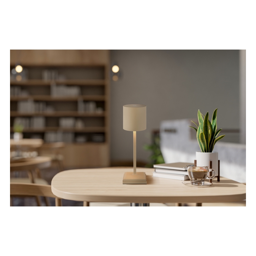 Globo - himmennettävä kosketusohjattu ladattava pöytävalaisin LED/1,5W/5V 2200 mAh beige