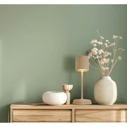 Globo - himmennettävä kosketusohjattu ladattava pöytävalaisin LED/1,5W/5V 2200 mAh beige