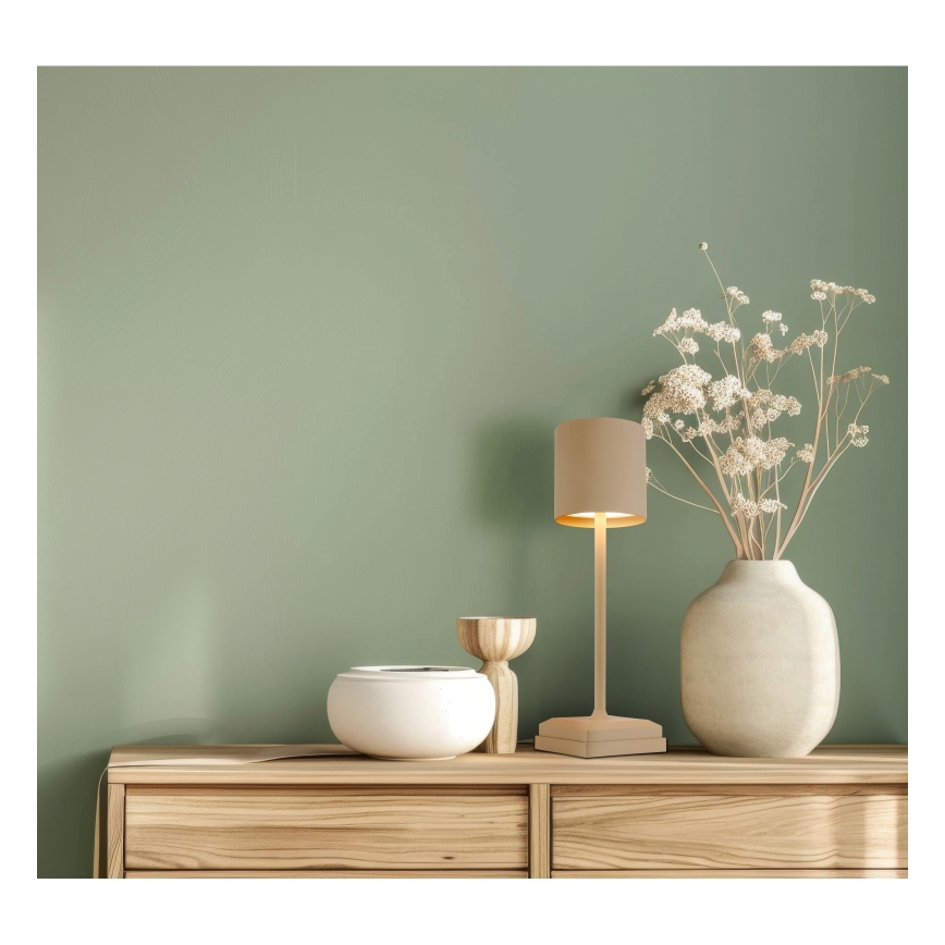 Globo - himmennettävä kosketusohjattu ladattava pöytävalaisin LED/1,5W/5V 2200 mAh beige