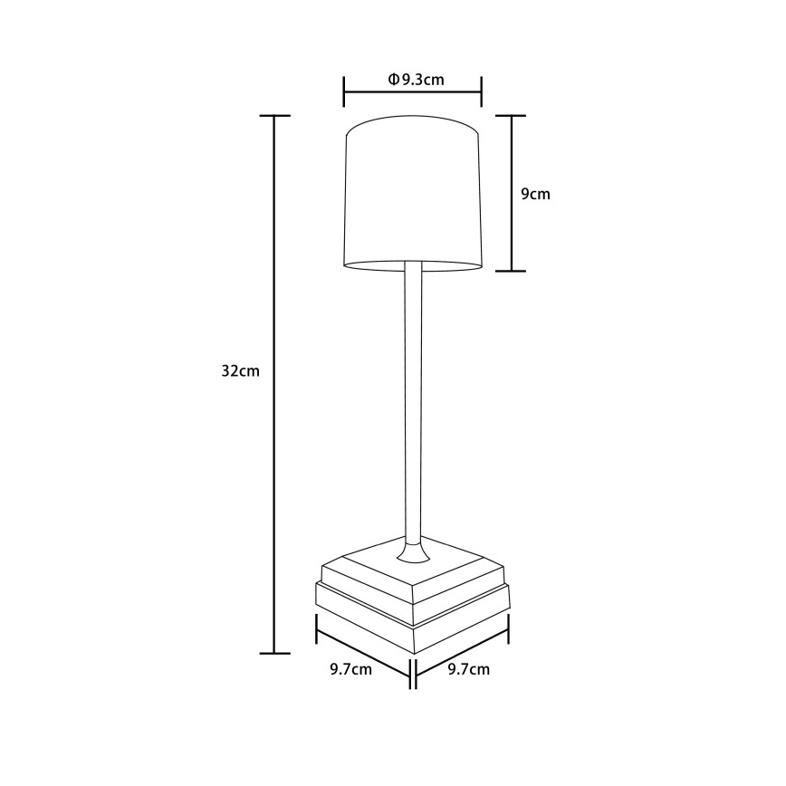 Globo - himmennettävä kosketusohjattu ladattava pöytävalaisin LED/1,5W/5V 2200 mAh beige
