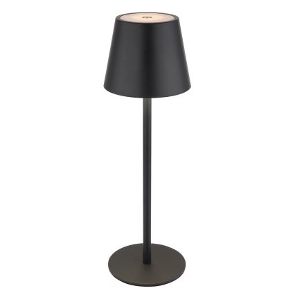 Globo - kosketushimmennettävä, ladattava LED-pöytälamppu ulkokäyttöön 3-in-1 LED/3W/5V 3000/4000/5000K IP54 1800 mAh musta