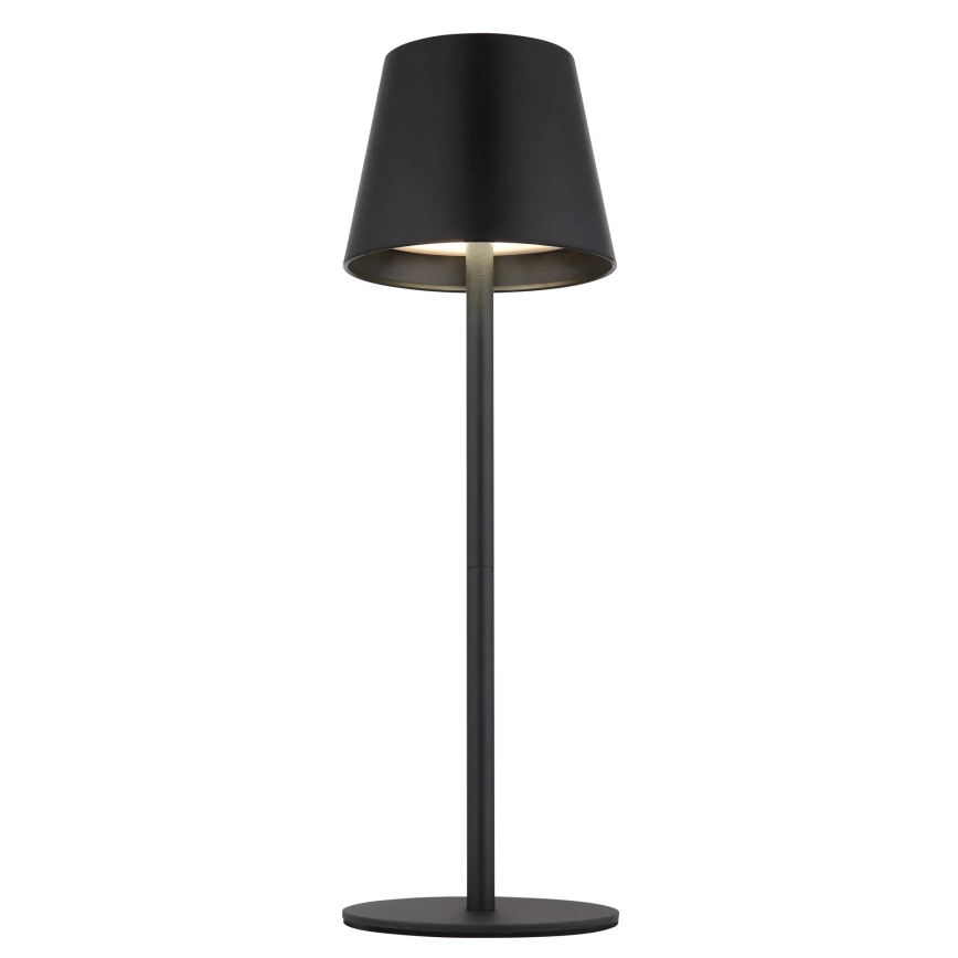 Globo - kosketushimmennettävä, ladattava LED-pöytälamppu ulkokäyttöön 3-in-1 LED/3W/5V 3000/4000/5000K IP54 1800 mAh musta