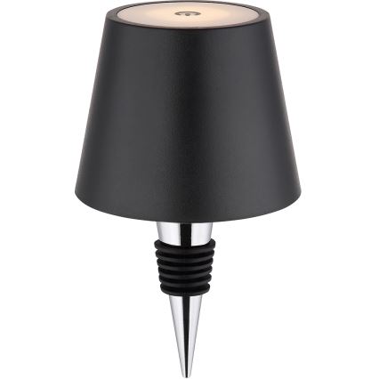Globo - kosketushimmennettävä, ladattava LED-pöytälamppu ulkokäyttöön 3-in-1 LED/3W/5V 3000/4000/5000K IP54 1800 mAh musta