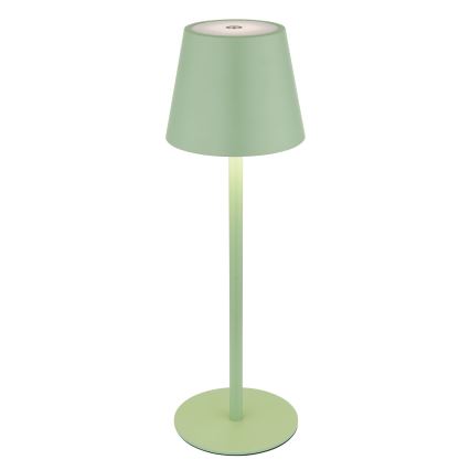 Globo - himmennettävä kosketusohjattu ladattava ulkokäyttöön sopiva pöytävalaisin 3-in-1 LED/3W/5V 3000/4000/5000K IP54 1800 mAh vihreä