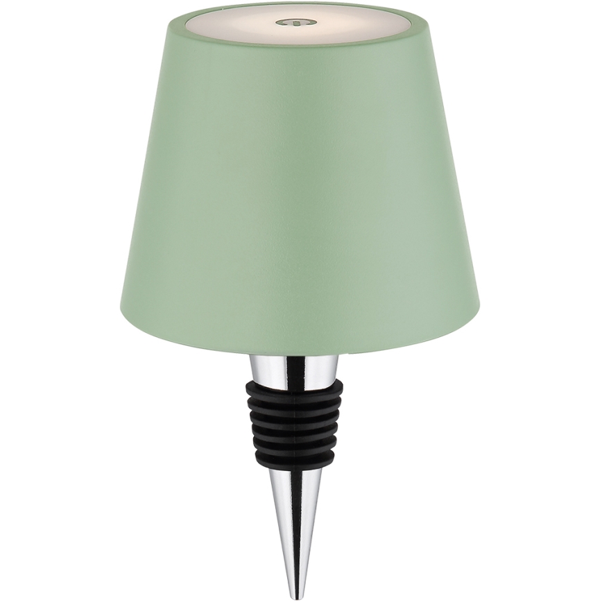 Globo - himmennettävä kosketusohjattu ladattava ulkokäyttöön sopiva pöytävalaisin 3-in-1 LED/3W/5V 3000/4000/5000K IP54 1800 mAh vihreä