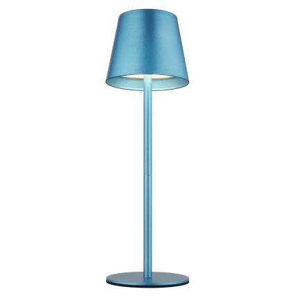 Globo - himmennettävä kosketusohjattu ladattava ulkokäyttöön tarkoitettu LED-pöytälamppu 3-in-1 LED/3W/5V 3000/4000/5000K IP54 1800 mAh sininen