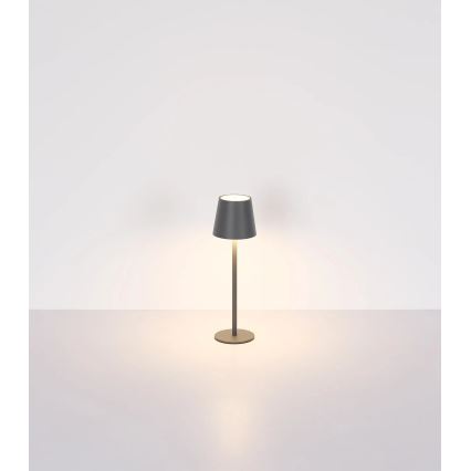 Globo - LED himmennettävä kosketusohjattu ladattava ulkopöytälamppu 3-in-1 LED/3W/5V 3000/4000/5000K IP54 1800 mAh harmaa