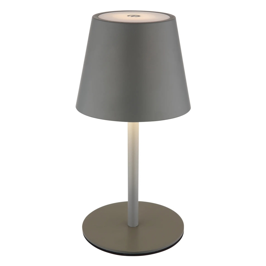 Globo - LED himmennettävä kosketusohjattu ladattava ulkopöytälamppu 3-in-1 LED/3W/5V 3000/4000/5000K IP54 1800 mAh harmaa