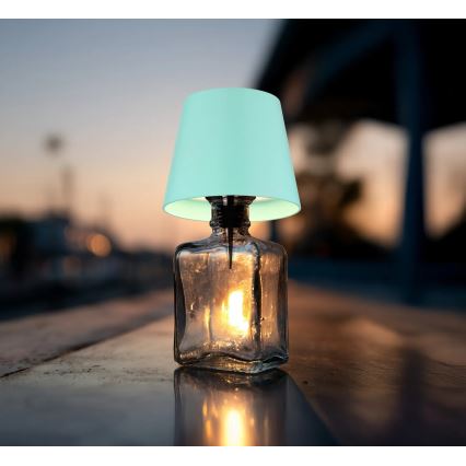 Globo - LED himmennettävä kosketusohjattu ladattava ulkokäyttöinen pöytävalaisin 3-in-1 LED/3W/5V 3000/4000/5000K IP54 1800 mAh mintunvihreä