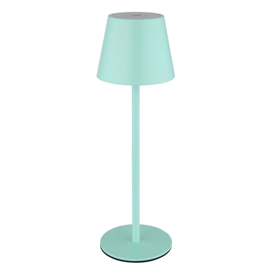 Globo - LED himmennettävä kosketusohjattu ladattava ulkokäyttöinen pöytävalaisin 3-in-1 LED/3W/5V 3000/4000/5000K IP54 1800 mAh mintunvihreä