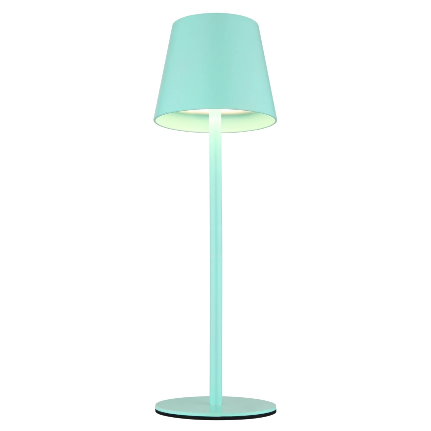 Globo - LED himmennettävä kosketusohjattu ladattava ulkokäyttöinen pöytävalaisin 3-in-1 LED/3W/5V 3000/4000/5000K IP54 1800 mAh mintunvihreä