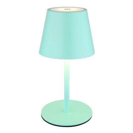 Globo - LED himmennettävä kosketusohjattu ladattava ulkokäyttöinen pöytävalaisin 3-in-1 LED/3W/5V 3000/4000/5000K IP54 1800 mAh mintunvihreä