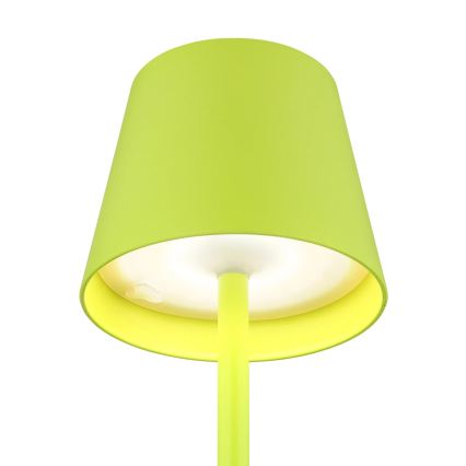 Globo - Himennettävä kosketusohjattu ladattava ulkokäyttöön tarkoitettu pöytävalaisin 3-in-1 LED/3W/5V 3000/4000/5000K IP54 1800 mAh vihreä