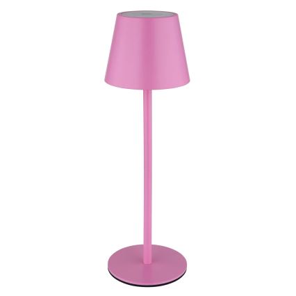 Globo - himmennettävä kosketustoiminen ladattava ulkokäyttöön sopiva pöytälamppu 3-in-1 LED/3W/5V 3000/4000/5000K IP54 1800 mAh vaaleanpunainen