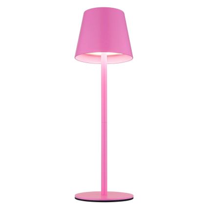 Globo - himmennettävä kosketustoiminen ladattava ulkokäyttöön sopiva pöytälamppu 3-in-1 LED/3W/5V 3000/4000/5000K IP54 1800 mAh vaaleanpunainen