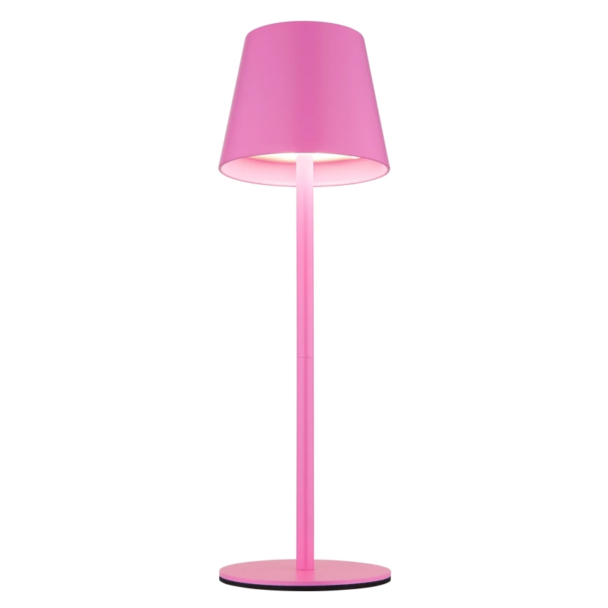 Globo - himmennettävä kosketustoiminen ladattava ulkokäyttöön sopiva pöytälamppu 3-in-1 LED/3W/5V 3000/4000/5000K IP54 1800 mAh vaaleanpunainen