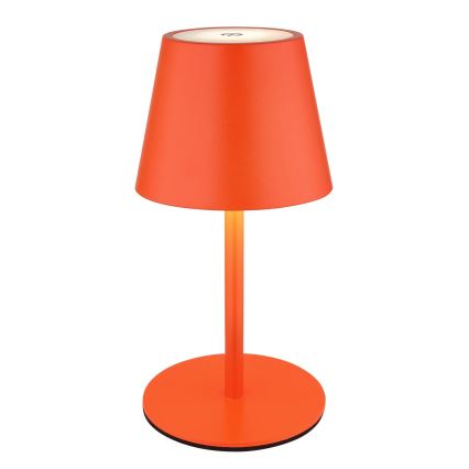 Globo - Himennettävä kosketusohjattu ladattava ulkokäyttöön tarkoitettu pöytävalaisin 3-in-1 LED/3W/5V 3000/4000/5000K IP54 1800 mAh punainen