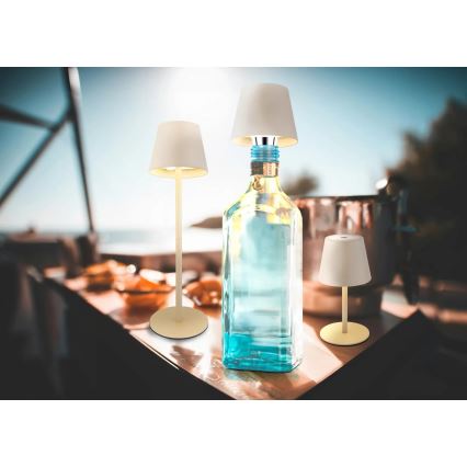 Globo - Himmennettävä kosketusohjattu ladattava ulkokäyttöön tarkoitettu pöytälamppu LED/3W/5V 3000/4000/5000K IP54 1800 mAh