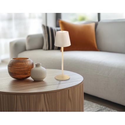 Globo - Himmennettävä kosketusohjattu ladattava ulkokäyttöön tarkoitettu pöytälamppu LED/3W/5V 3000/4000/5000K IP54 1800 mAh