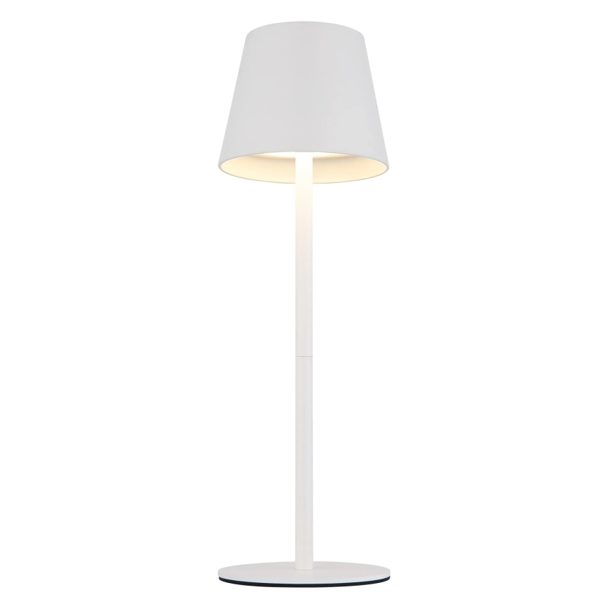 Globo - Himennettävä LED-kosketusohjattu ladattava ulkokäyttöön tarkoitettu pöytälamppu, 3-toiminen, LED/3W/5V, 3000/4000/5000K, IP54, 1800 mAh, valkoinen