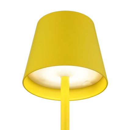 Globo - LED-himmennettävä kosketusohjattu ladattava ulkokäyttöinen pöytävalaisin 3-in-1 LED/3W/5V 3000/4000/5000K IP54 1800 mAh keltainen