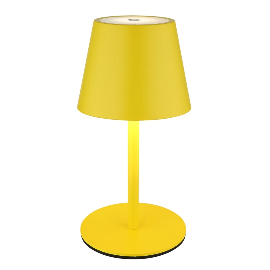 Globo - LED-himmennettävä kosketusohjattu ladattava ulkokäyttöinen pöytävalaisin 3-in-1 LED/3W/5V 3000/4000/5000K IP54 1800 mAh keltainen