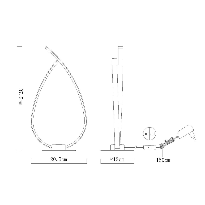 Globo - LED pöytälamppu LED/6W/230V musta