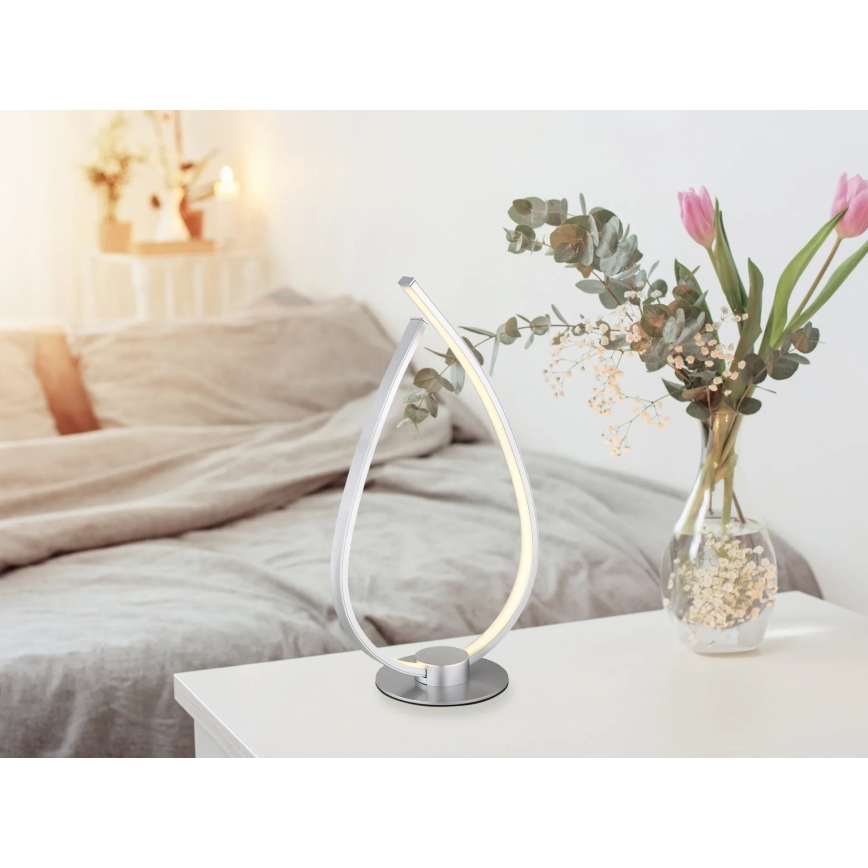 Globo - LED-pöytävalaisin LED/6W/230V hopea